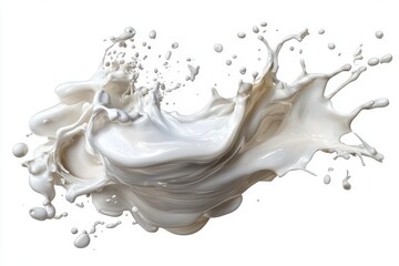 A smooth, creamy mayonnaise splash with a silky texture, set against a white background