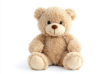 Obraz premium Adorable stuffed bear on a white backdrop