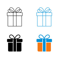 set of gift boxes vector