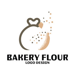 Bakery Flour Vector Logo Design