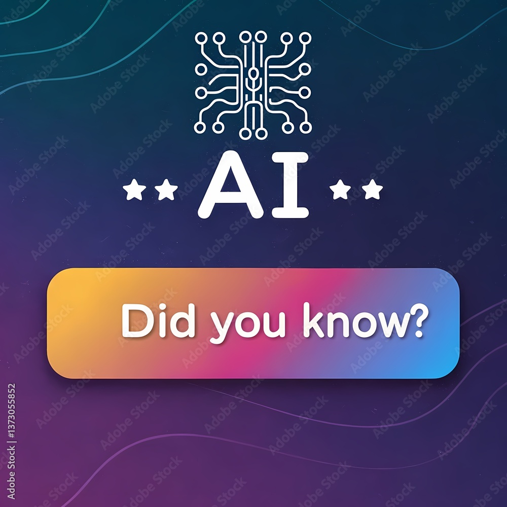 Aufkleber ai artificial intelligence did you know facts machine learning technology deep learning neural netwo