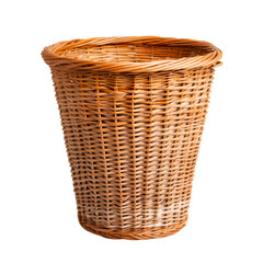 Empty wicker basket rustic design home decor