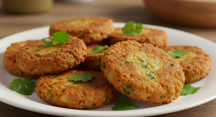 Authentic Puerto Rican bacalaitos served on a white plate as delectable appetizers