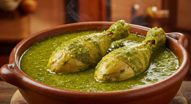 Authentic Guatemalan Joc?n de Pollo: Chicken Simmered in Savory Green Sauce