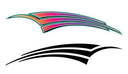 Vector fire Sports car flame side decal vinyl sticker. Race car tribal flames eps graphic. Side vehicle decoration for car, auto, truck, boat, suv, motorcycle.