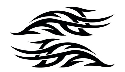 Vector fire Sports car flame side decal vinyl sticker. Race car tribal flames eps graphic. Side vehicle decoration for car, auto, truck, boat, suv, motorcycle.