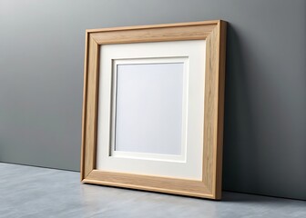 A simple oak frame cradles a blank canvas, inviting cherished memories and personal stories to fill its quiet space with warmth and a touch of natural light.