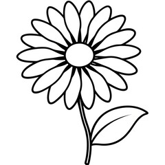 Daisy Flower Line Art