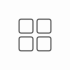 application menu page icon sign vector