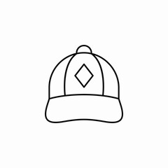 baseball cap icon sign vector