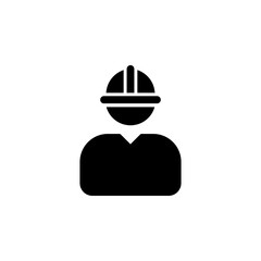 Fototapeta premium construction worker wearing a hard hat. Suitable for construction, engineering or labor related designs. Isolated on transparent background