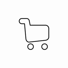 online store cart icon sign vector