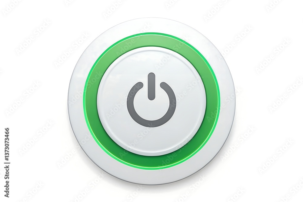 Wall mural power button icon vector illustration on white background for web design