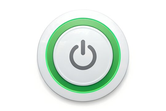Power button icon vector illustration on white background for web design
