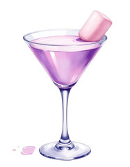 Candy Martini Cocktail Illustration