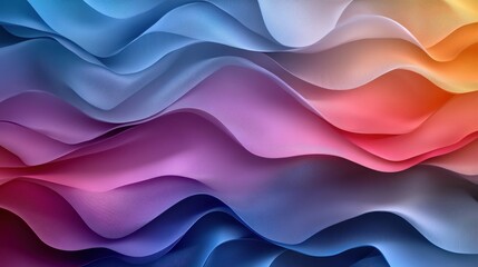 Obraz premium Colorful abstract waves flowing seamlessly in artistic gradient design