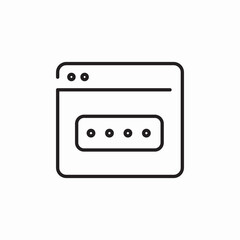 password tab icon sign vector