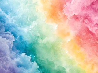 Obraz premium vibrant rainbow watercolor texture with dynamic waves of colorful hues blending together, creating an abstract artistic background for creative designs