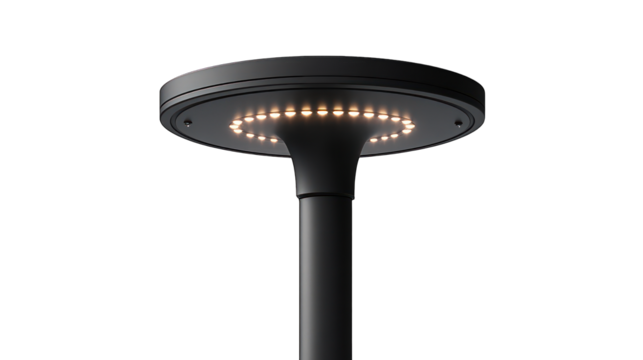 Street lamp with a modern design displayed on a white background