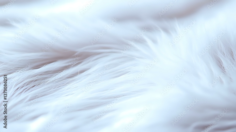Poster soft white fluffy feathers in gentle macro shot creating abstract background pattern with delicate t