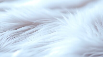 Obraz premium Soft white fluffy feathers in gentle macro shot creating abstract background pattern with delicate texture and light shadows for luxury and purity concepts.