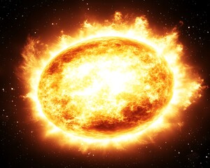 A bright and luminous celestial body burning brightly in space