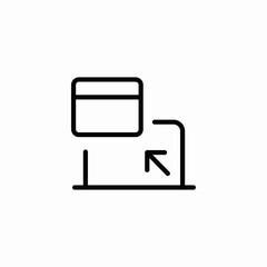 laptop tab move icon sign vector