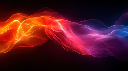 Fototapeta premium Colorful Waves of Light Flowing in Abstract Background Design