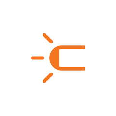 Letter c creative bulb led logo design editable vector  business brand identity ideas 