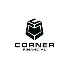 Corner financial street light letter ccc  logo design editable vector  business brand identity ideas 