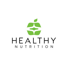 Apple health nutrition health and nature  logo design editable vector  business brand identity ideas 
