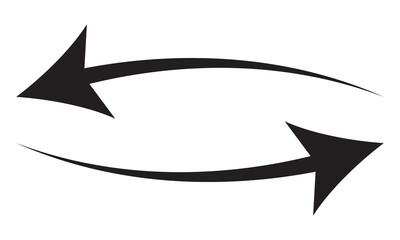 Curved arrow. Black curved arrow icon. Curved arrows set with directional icons. Set of curved arrow.