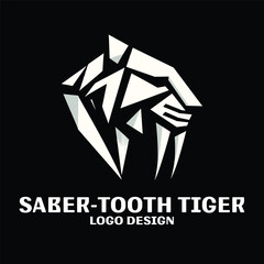 Saber Tooth Tiger Vector Logo Design