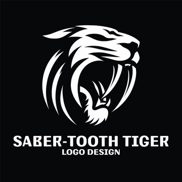 Saber Tooth Tiger Vector Logo Design