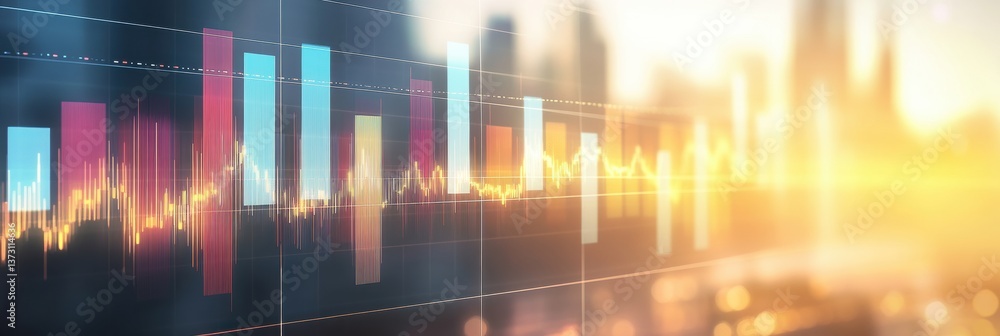 Leinwandbilder e-commerce sales growth represented through dynamic bar charts and financial graphs in a modern corp
