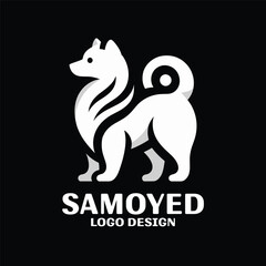 Samoyed Vector Logo Design
