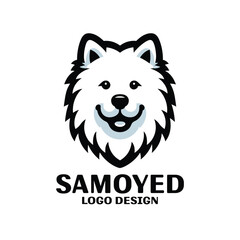 Samoyed Vector Logo Design