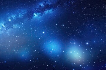 Fototapeta premium Celestial Night Sky Blur Background with Deep Blue Stars and Shimmering Gradient