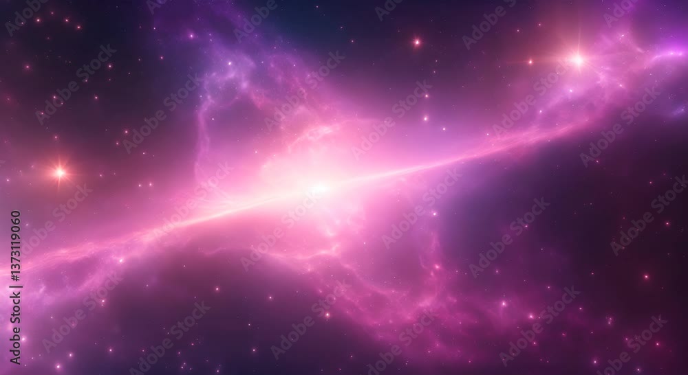 Poster loop animation of space nebula towards light loop animation glowing galaxies and stars passing foota