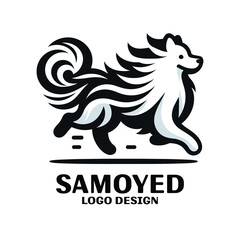 Samoyed Vector Logo Design