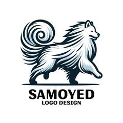 Samoyed Vector Logo Design