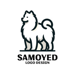 Samoyed Vector Logo Design