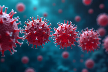 Detailed Microscopic Visualization of Novel Virus Strain, Exploring the Intricacies of Viral Morphology and Structure in a Scientific Context