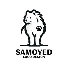 Samoyed Vector Logo Design