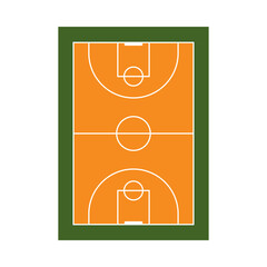 Fototapeta premium Basketball Court Field vector design.