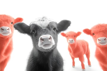 Fototapeta premium Cute Cows Photo Shoot