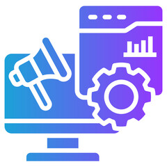 Campaign Management glyph gradient icon