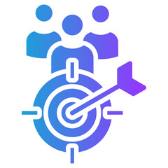 Audience Targeting glyph gradient icon