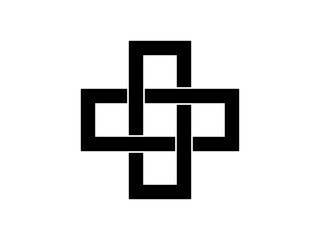 Obraz premium celtic knot trinity heart love endless vector on white background for tattoo symbol religion icon logo. vector illustration 