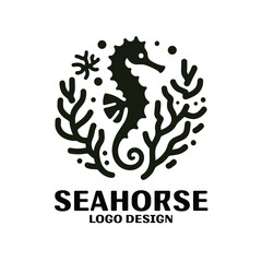 Seahorse Vector Logo Design